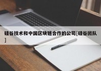 硅谷技术和中国区块链合作的公司[硅谷团队]