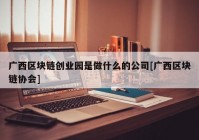 广西区块链创业园是做什么的公司[广西区块链协会]